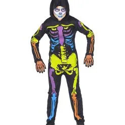 Bunter Kinder Skelett Overall