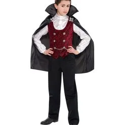 Düsterer Vampir Kinderkostüm Mit Cape