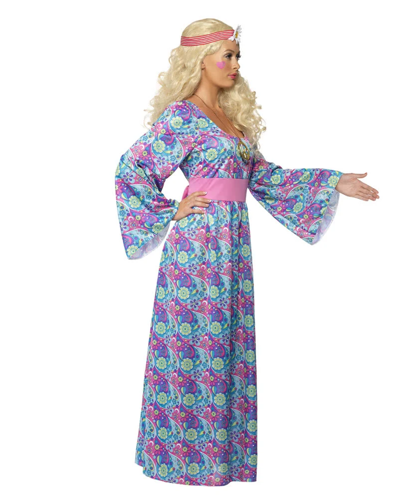 Flower Power Hippie Maxi-Kleid XL – Bild 2