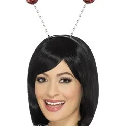 Roter Glitter Bommel Haarreif