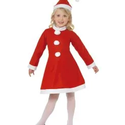 Kleines Santa Girl Kinderkostüm Mit Mütze