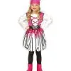 Pinke Piratentochter Kinderkostüm