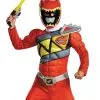 Roter Power Ranger Dino Charge Muskel Kostüm