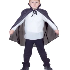 Schwarzer Vampir-Umhang Für Kinder