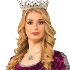 Silberne Königinnen Krone Mit Schmucksteinen