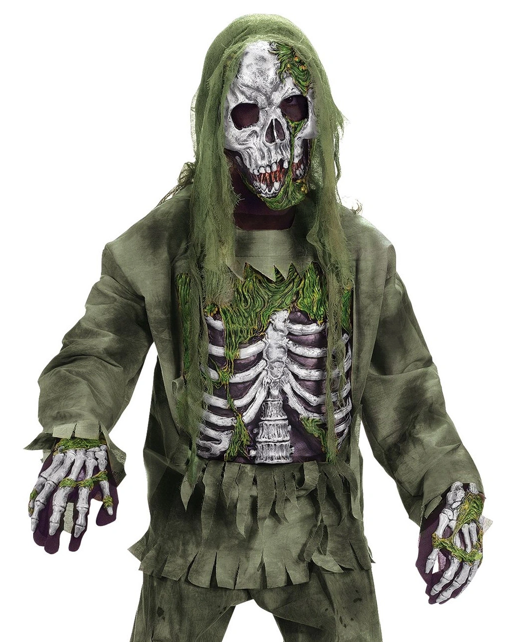 Skelett Zombie Kinder Kostüm Deluxe – Bild 2