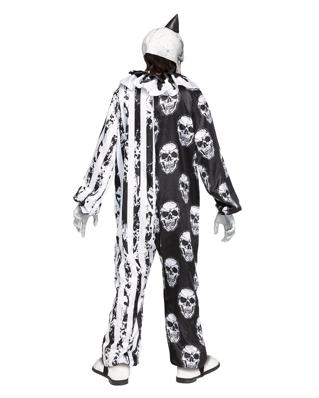 Totenkopf Horrorclown Kinder Kostüm Mit Maske – Bild 2
