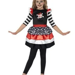 Totenkopf Mädchenkostüm