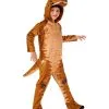 T-Rex Kinderkostüm Mit Haube Braun