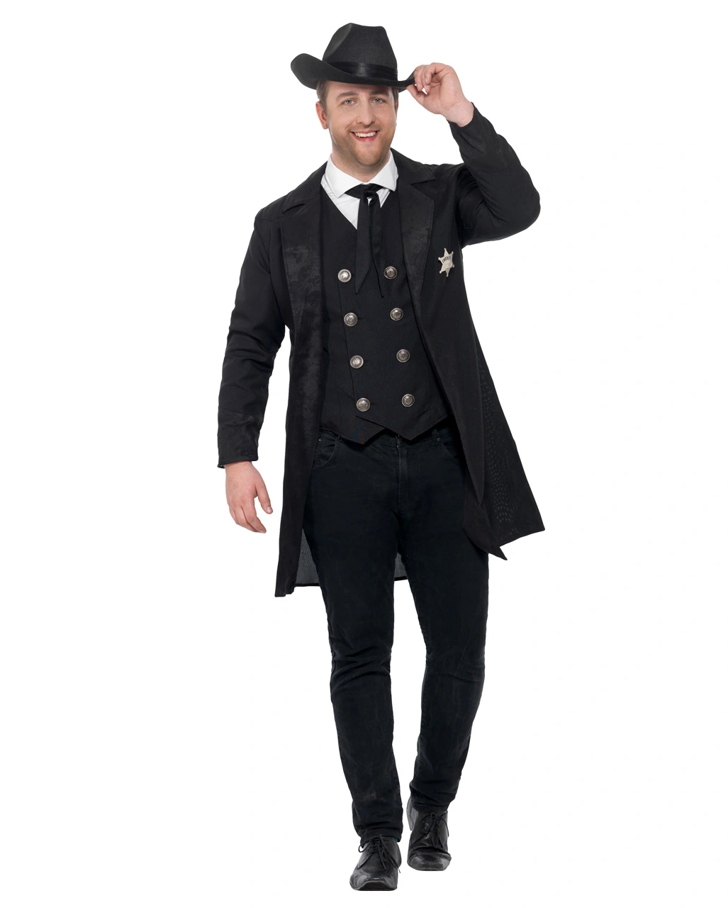 Black Sheriff Plus Size Kostüm – Bild 2