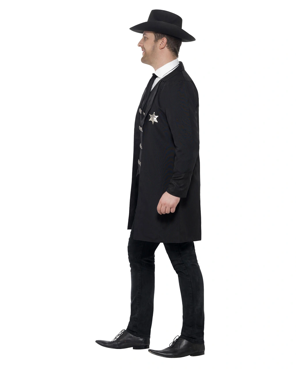 Black Sheriff Plus Size Kostüm – Bild 4